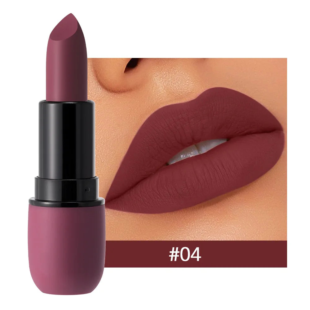 Lippenstift 2025: 6 Colors elegant Matte Lipstick Waterproof Long Lasting - Color Rendering Non-stick Velvet Lips Liner Pencil Woman Makeup Cosmetics Collection