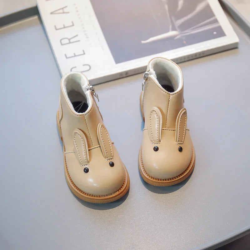 Baby Kinder Kurze Stiefel 2025 - Mädchen Cartoon Süß Leder - Herbst Winter Mode Stiefel Kleinkind Weiche Sohle