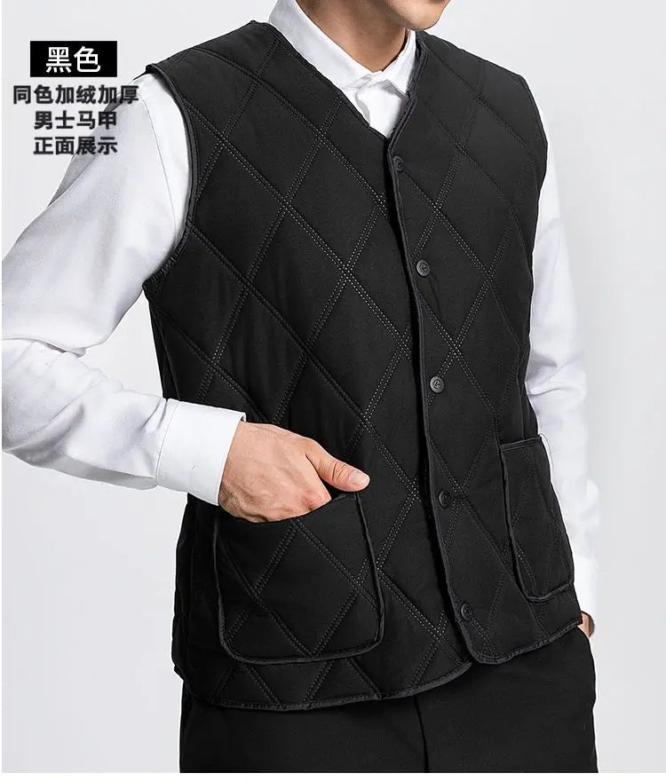 AlpenFit Slim Warme Daunenweste - Baumwolle, Vlies Gr. M-L