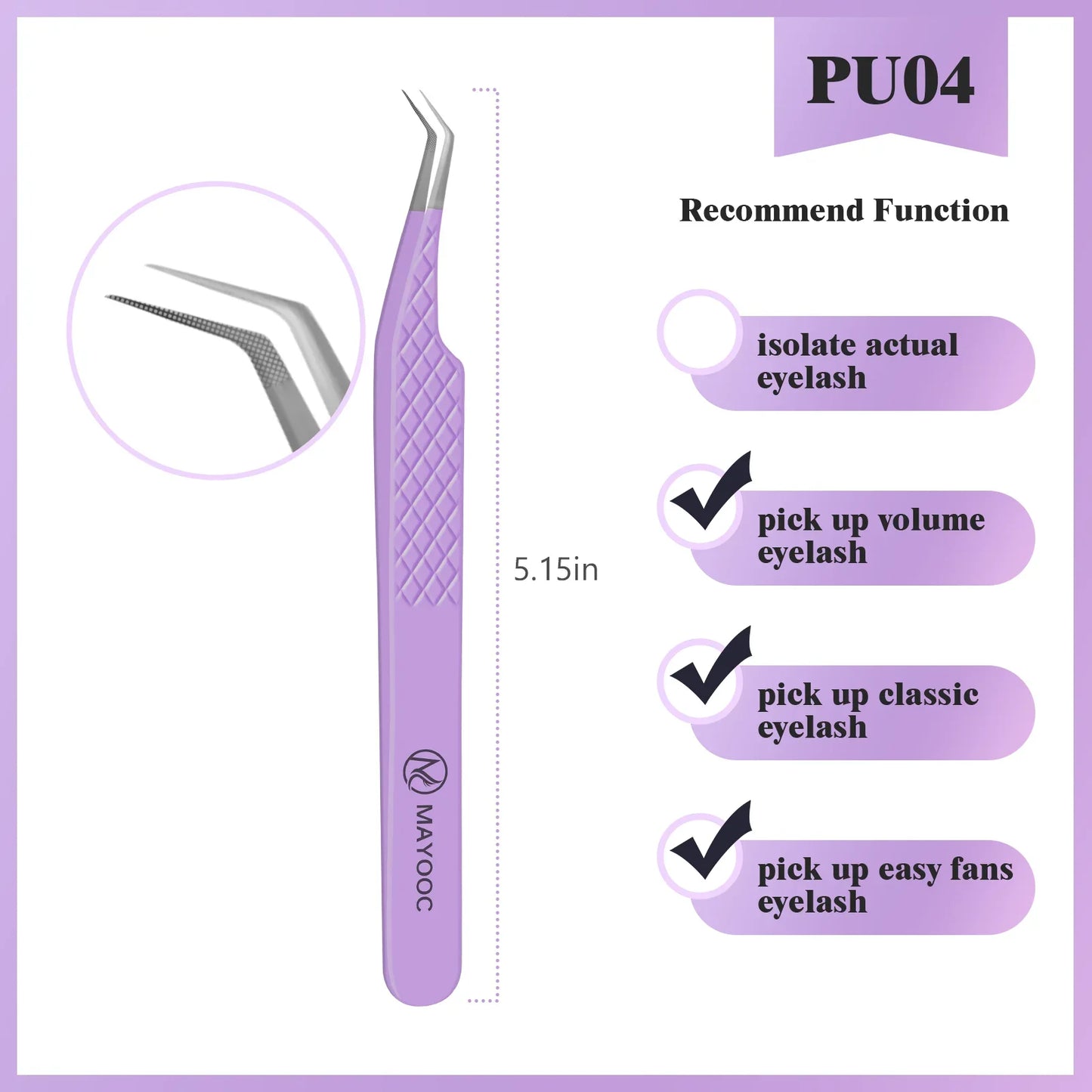 Eyelash Extensions Tweezers  With Fiber Tips Lash Artists High Precision Superhard Anti-Static Tweezer Makeup Tools Custom Logo