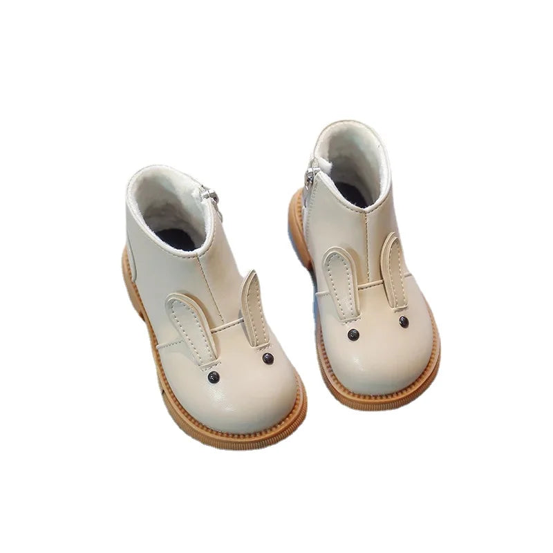 Baby Kinder Kurze Stiefel 2025 - Mädchen Cartoon Süß Leder - Herbst Winter Mode Stiefel Kleinkind Weiche Sohle