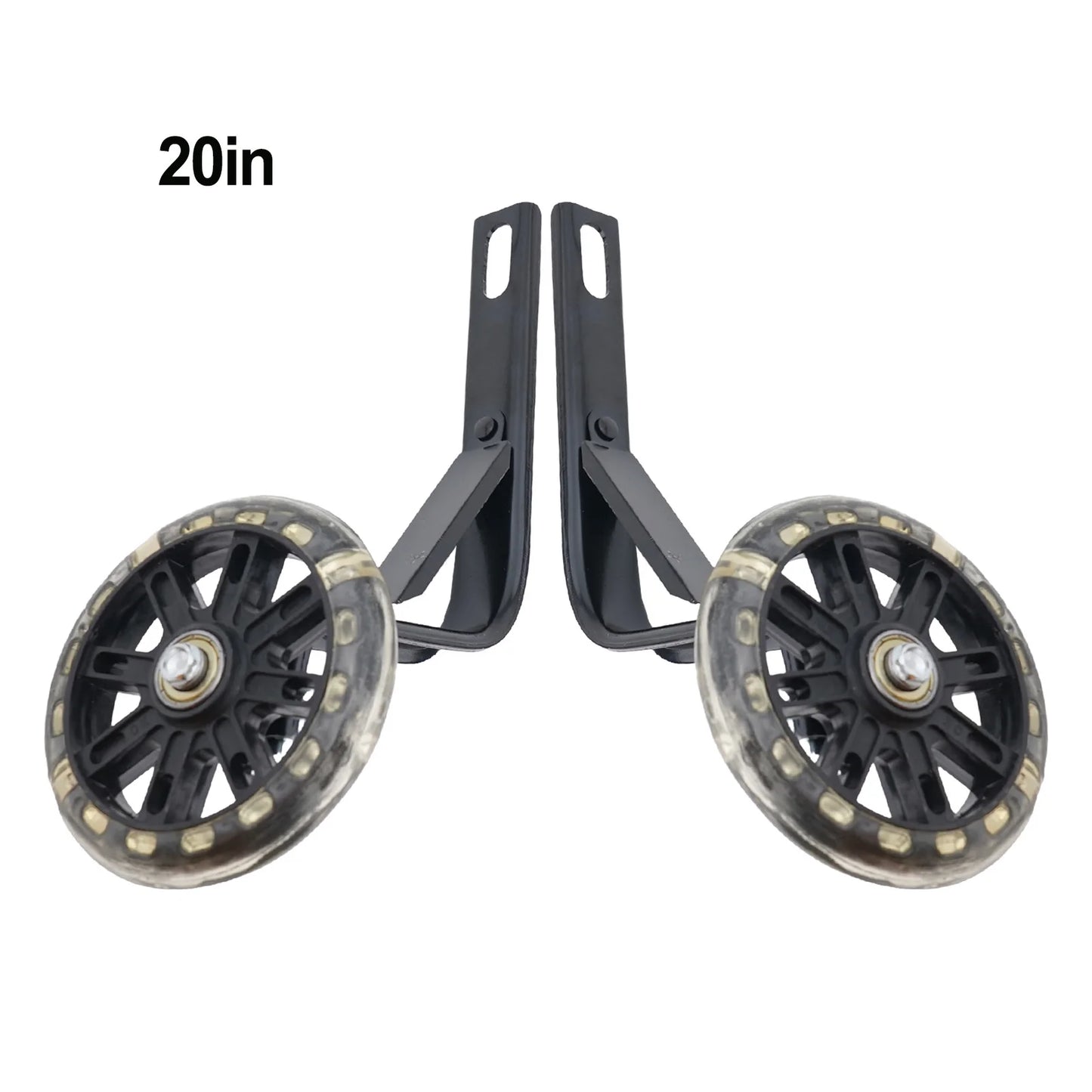 Stability Enhancing Bicycle Support Wheels for Children Suitable For Use With Popular Sizes of For kids' Bikes (14 20 Inches)