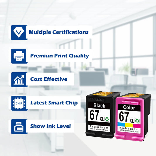 ShinColor HP 67XL Ink Cartridges HP Deskjet 2700 ink cartridge for Envy Series 4200 6020 6030 6400 6430