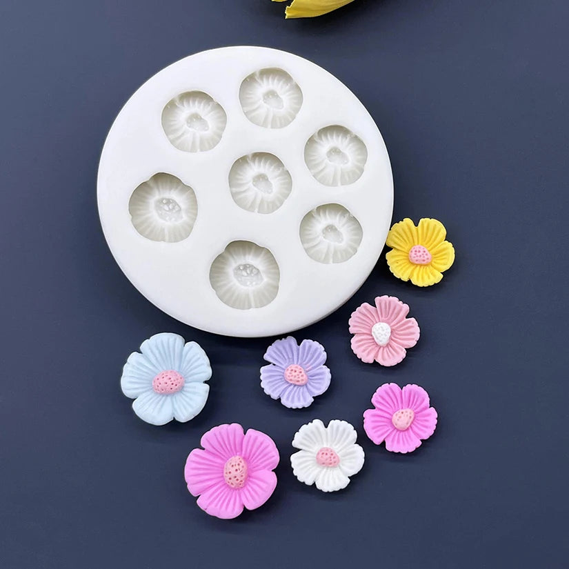 Flower Daisy Silicone Sugarcraft Mold Resin Tools Cupcake Baking Mould Fondant Cake Decorating Tools