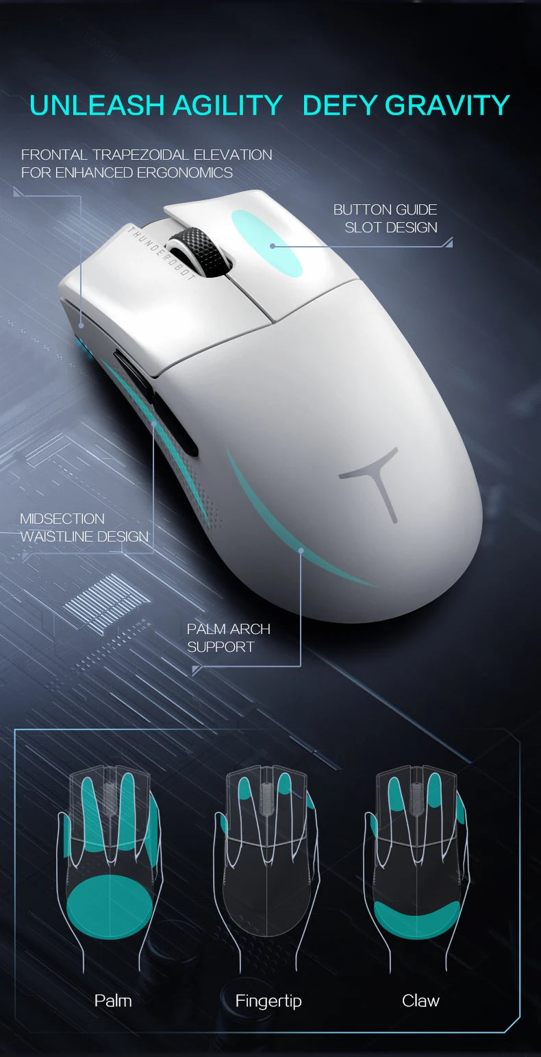 Thunderobot ML903 TriMode Gaming-Maus - 26.000 DPI, 65g