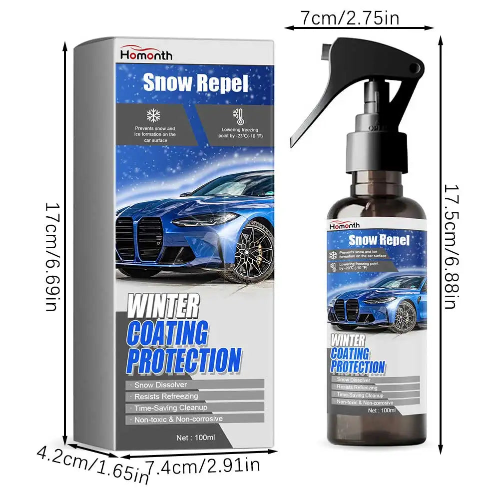 Frost-Away Defroster Spray Multifunctional Safe Ice Melting Agents Spray For Car Window