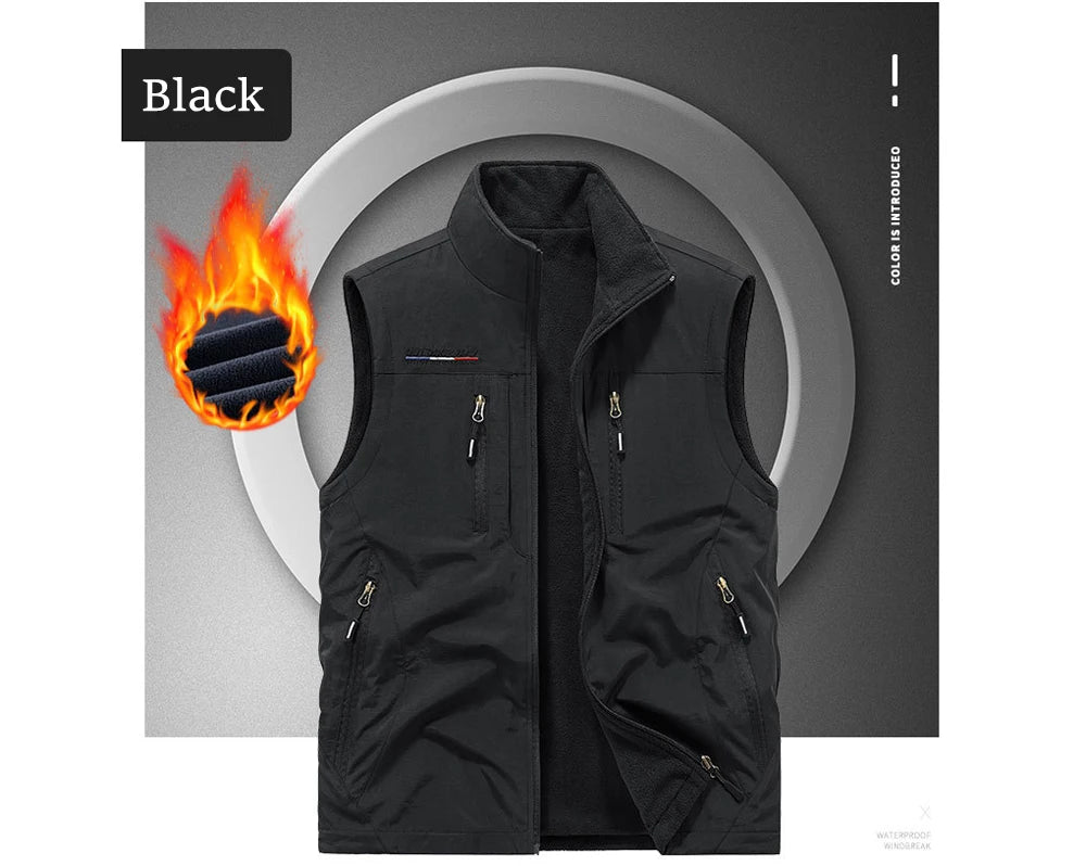 AlpinPro Field Outdoor-Weste Warm - 6 Taschen, Fleece M-XXL