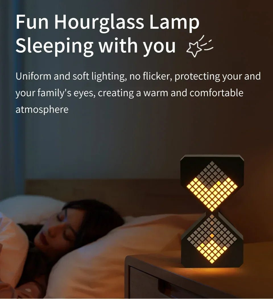 Kreativ Elektronisch Timer 3D Sanduhr 2025 - Ornament DIY Digital Sand Uhr - Zeit Toilette Sanduhr Schlafzimmer Küche LED Nachtlicht