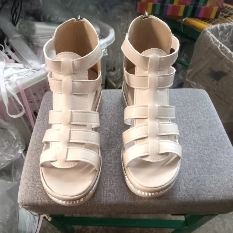 QWPYL Damen Sandale Mehrfachriemen - Dicke Sohle 3-5cm