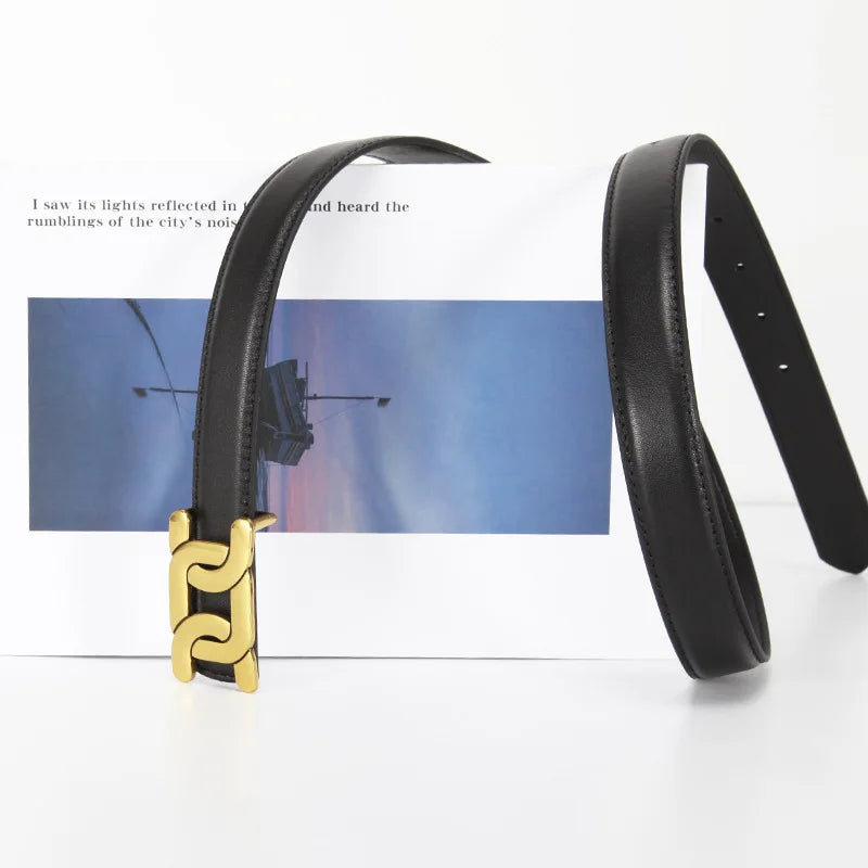 DINISITON Retro Damen Gürtel Lederoptik - 2.4cm 6.1x3.1