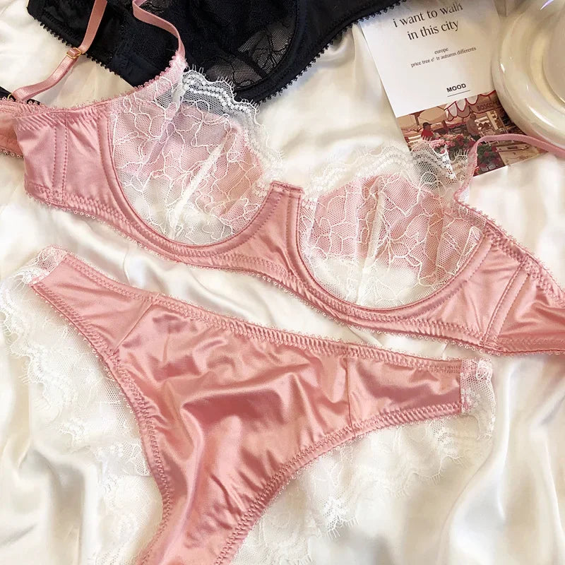 GOGNGTR Ultradünn Spitze - Push Up 3/4 Cup Atmungsaktiv