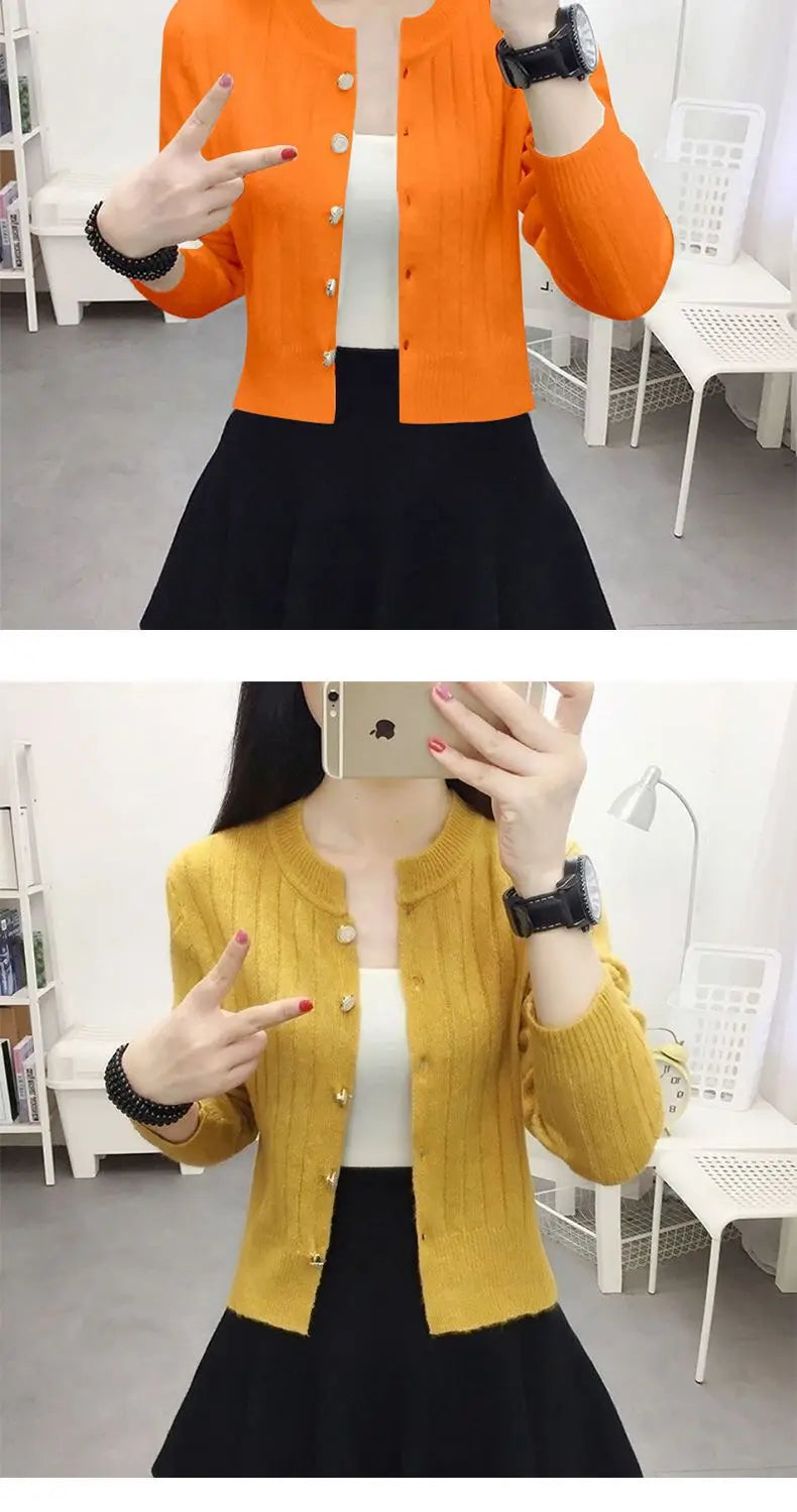 Cardigan CN Fujian Light Short - Mărime Short, Guler Rotund