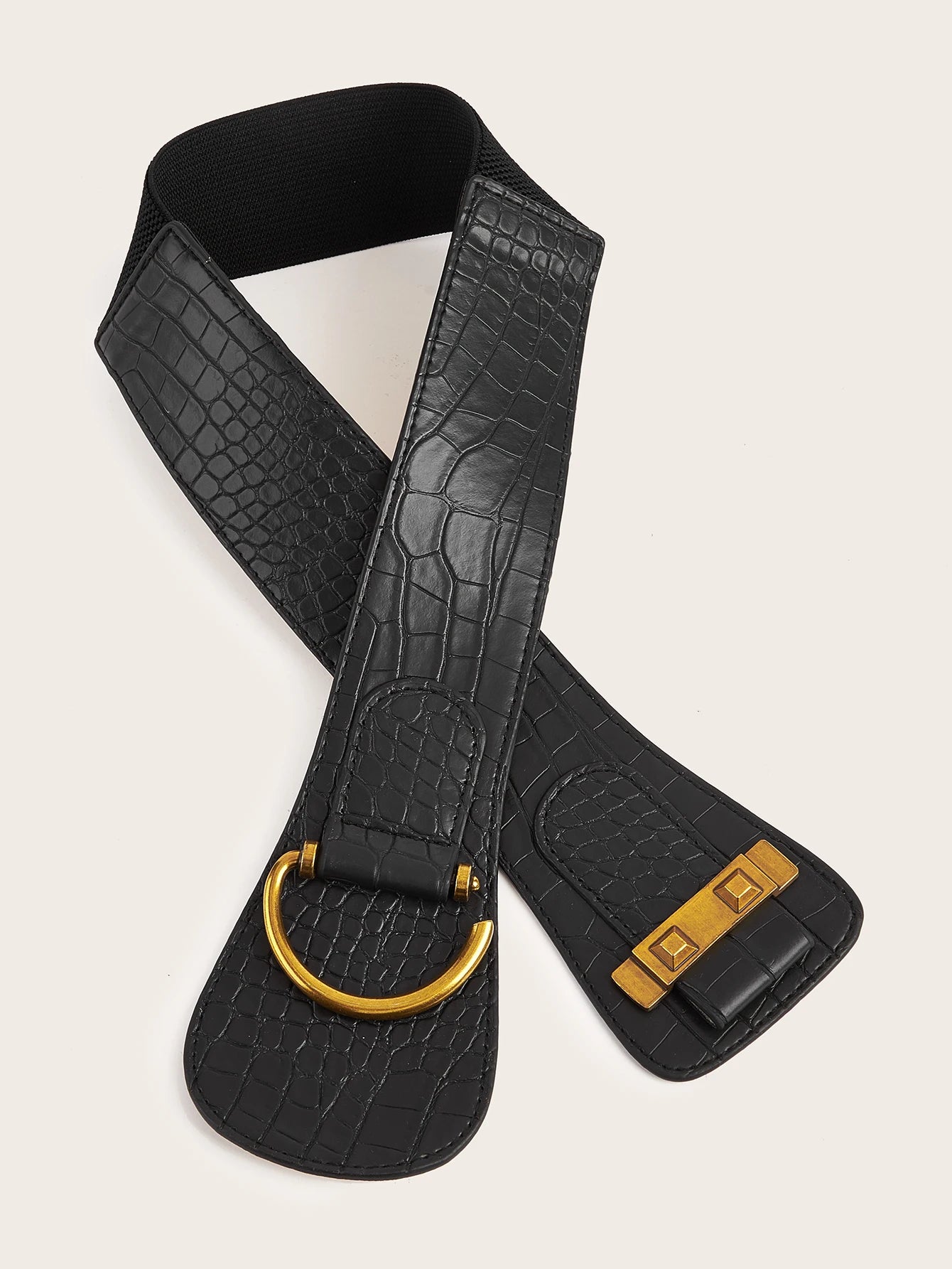 Guangdong Choice Taillengürtel Elastisch - Beige 5cm PU