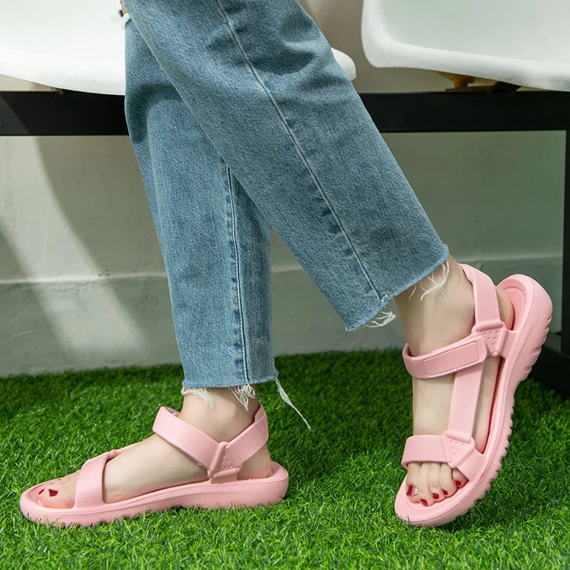Sommer-Sandalen 2025: Womens Sandals Summer Trend Anti-slip Wear-resistant - Lightweight EVA Flat Sandals Women Outdoor Beach Shoes Collection