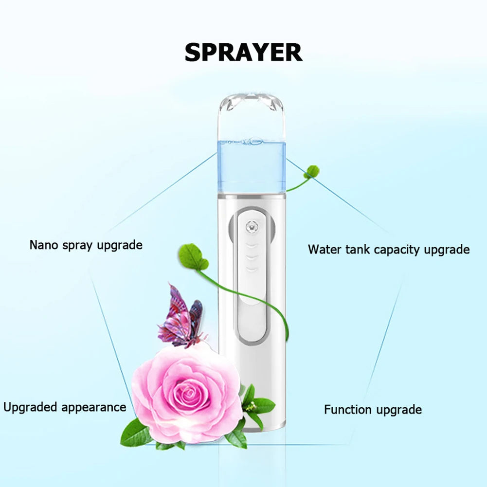 Nanomister Lashes Sprayer Nebulizer Machine For Eyelashes Mini Face Steamer Sprayer Portable Hydrating Nanometer Mist Nebulizer