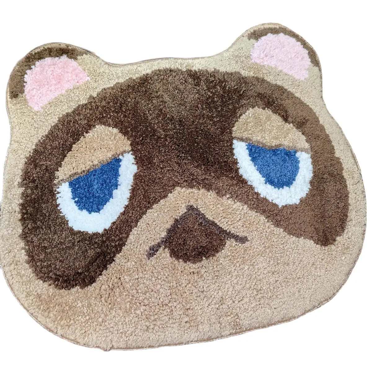 Kawaii Tufting Raccoon Dog Bathroom Mat Soft Cartoon Kids Game Pad Living Room Carpet Anti-slip Hallway Rug Home Nursery Decor