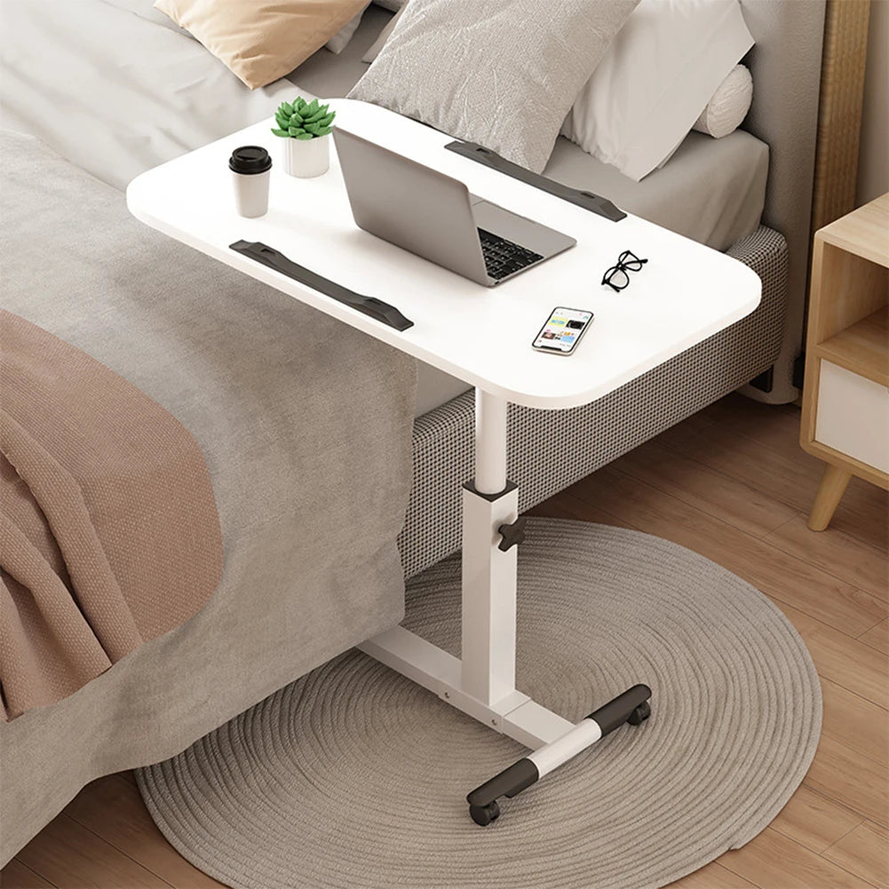 Reglable Über-Bett-Tisch mit verstellbarer Höhe, kippender Oberfläche, Rädern, rollendem Stehendem Laptop-Desk