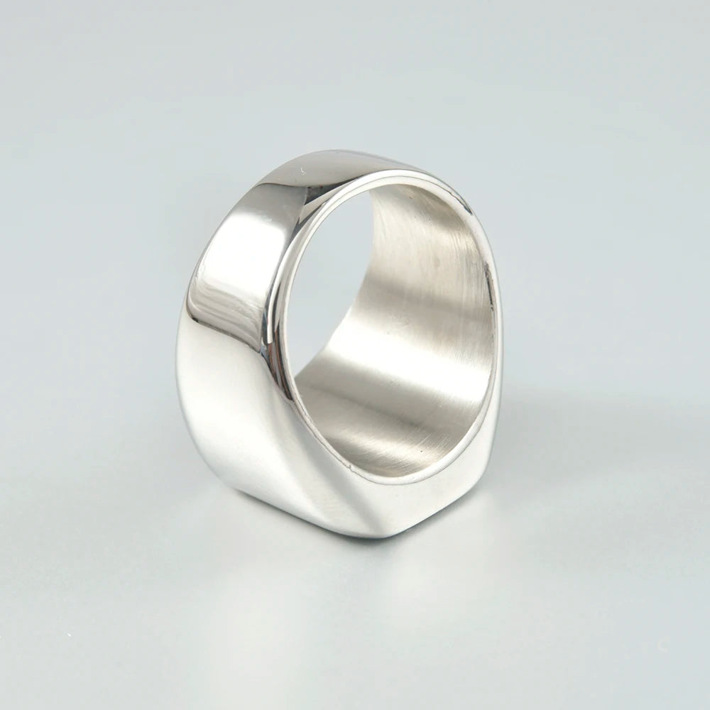 tajam BR231213 Glänzender Punk Ring - 316L Edelstahl 8mm