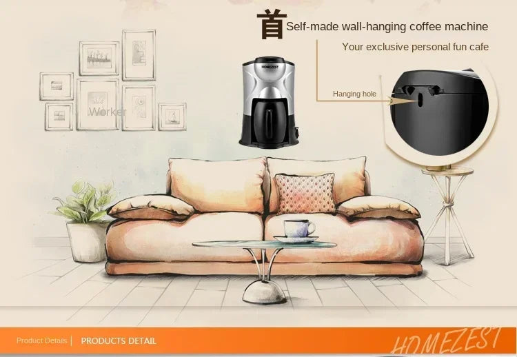 Coffee machine automatic household mini American drip coffee maker tea maker  coffee maker espresso with grinder