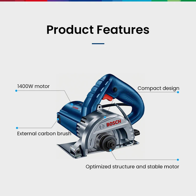 Bosch GDC 140 Circular Saw 1400W Marble Stone Cutting Saw 115mm Disc Diameter Multi-Function Dry-Type Electric Saws Power Tools