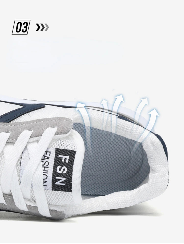 New Women's Sneakers Fashion Breathable Unisex Casual Shoes Lightweight Lace-Up Running Shoes Outdoor Platform Tennis Shoes Male