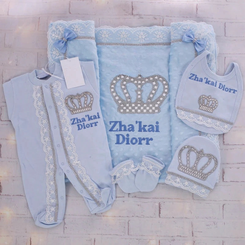 Baby-Outfit-Set 2025: 5-teiliges Spitzen-Baumwoll-Set für Neugeborene - Säuglingspflege-Kollektion