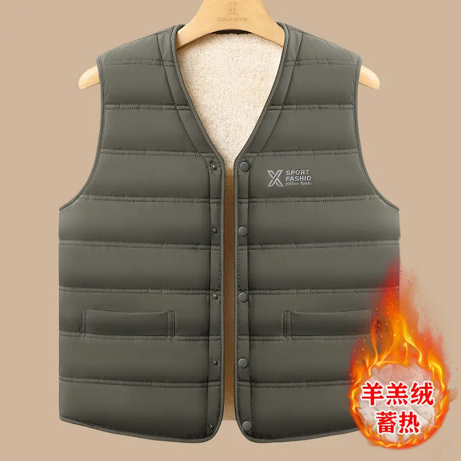 Winter Männer Warme Weste - Futter Polyester, Vlies, L