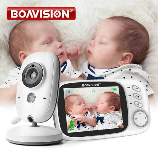 VB603 Monitor video pentru bebeluși, wireless 2.4G, cu LCD de 3,2 inch, audio bidirecțional, viziune nocturnă, cameră de supraveghere, securitate, babysitter