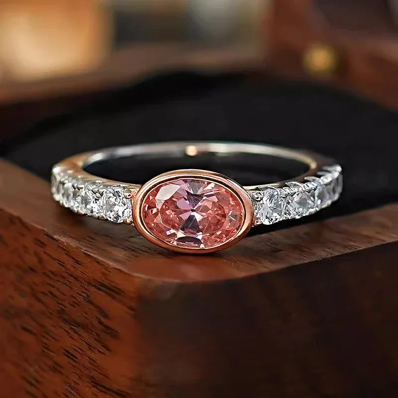 Papalacha R1288 Inel din argint 925 retro - oval 6g zircon