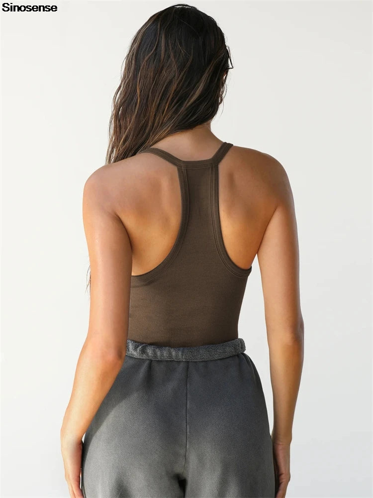Women Casual Summer Tank Tops elegant Deep V Neck Sleeveless Basic Cami Top Shirt Slim Knit Ribbed Racerback Y2K Slim Fitted Tops