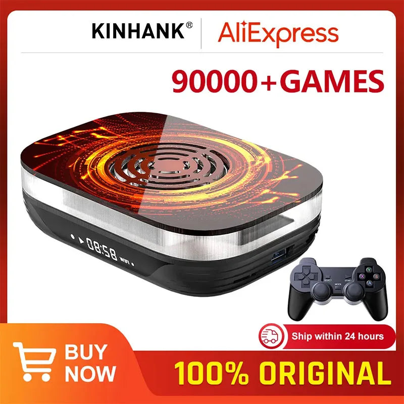 KINHANK X4 Plus Retro-Konsole - 90k+ Spiele, S905X4