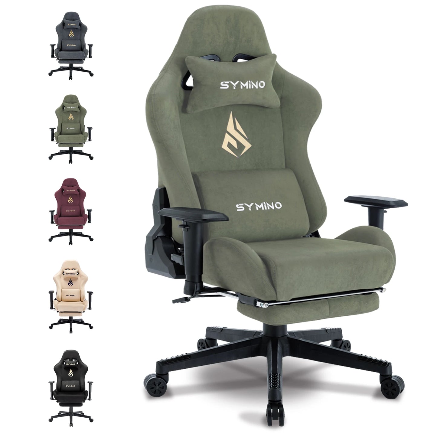 Gaming-Stuhl 2025: Symino Gaming Chair Ergonomic Gamer Chair Footrest - Breathable PC Chair Adjustable Lumbar Cushion Headrest Collection