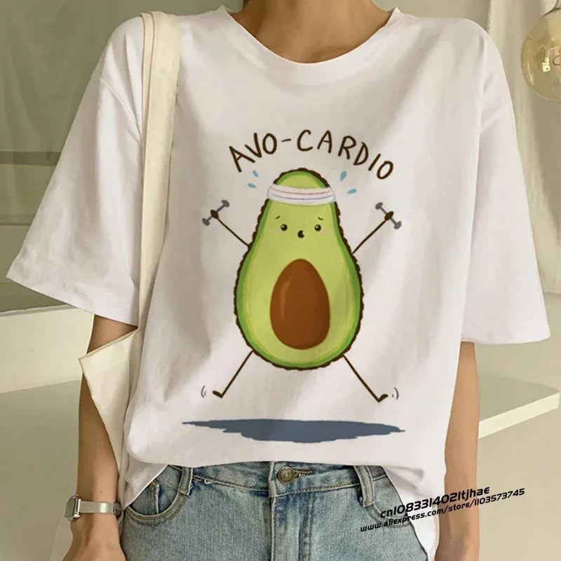 Women T-Shirt 2023 Summer Leopard Heart Print T Shirt Women Casual White Tops Loose Short Sleeve Tshirt Camisas Mujer
