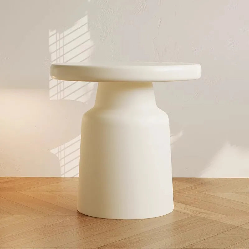 Creamy Wind Apartment Coffee Table Living Room Household Small Apartment Simplicity Iron Round Homestay Coffee Table Furniture