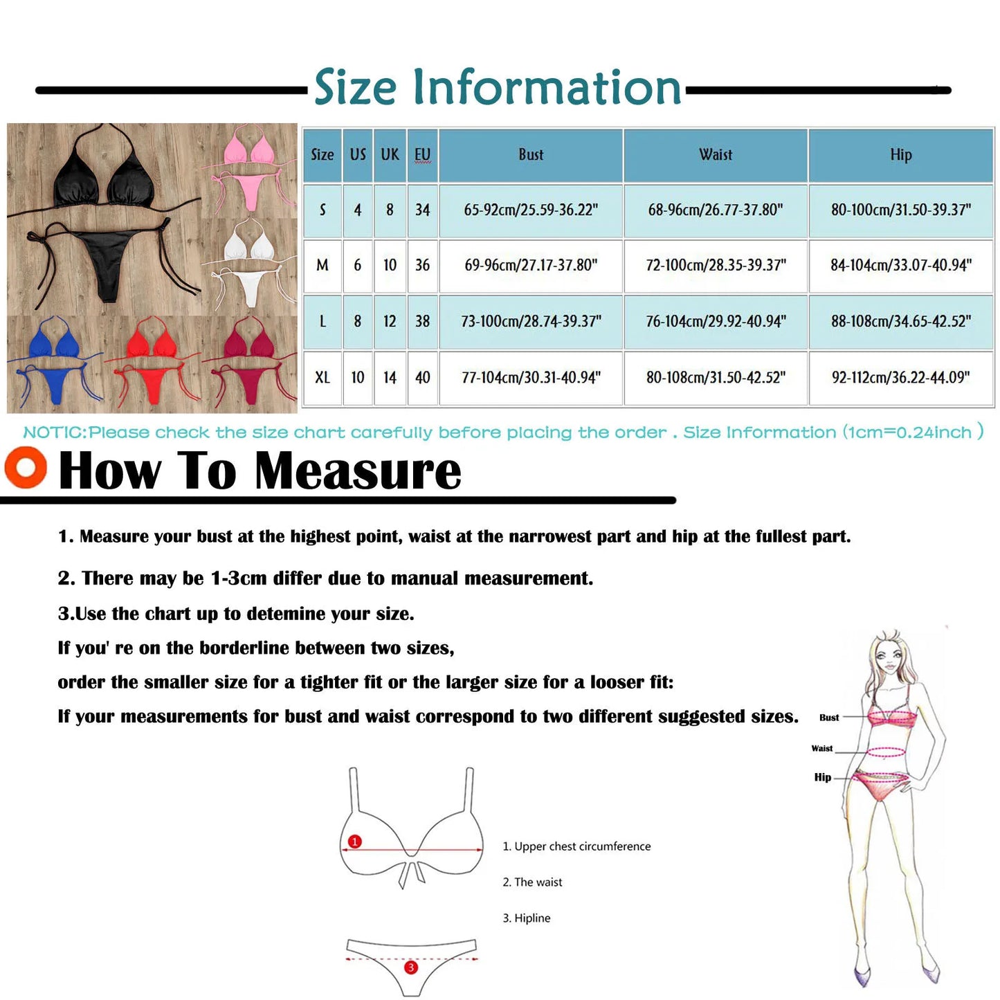 Brazilian Bikini Set 2025 - Zweiteiliger Sommer Bikini mit String-Höschen