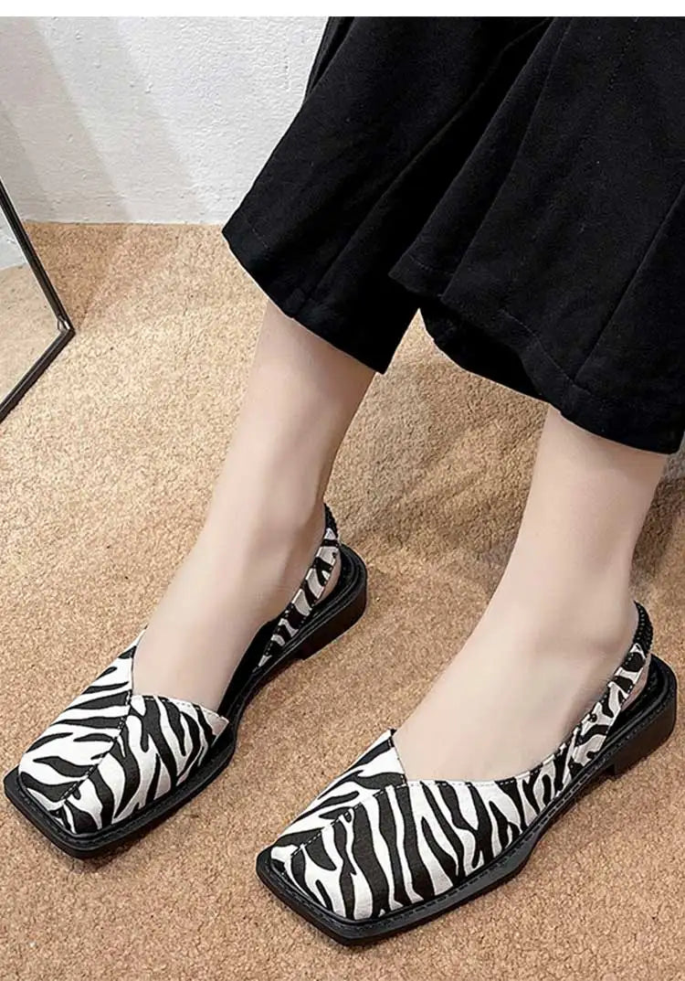 Women's Sandals Elegant Summer Shoes For Women Summer Sandals Slip On Low Heels Sandals Shoes Female 2025 New Sandalias De Mujer