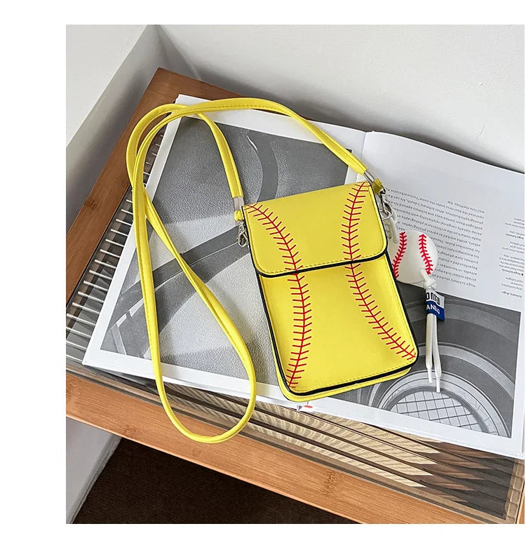 Fashion Vielseitig Crossbody Taschen 2025 - Baseball Gedruckt Schulter Tasche - Handy Quadrat Taschen Personalisiert Schräg Klein Geldbörse