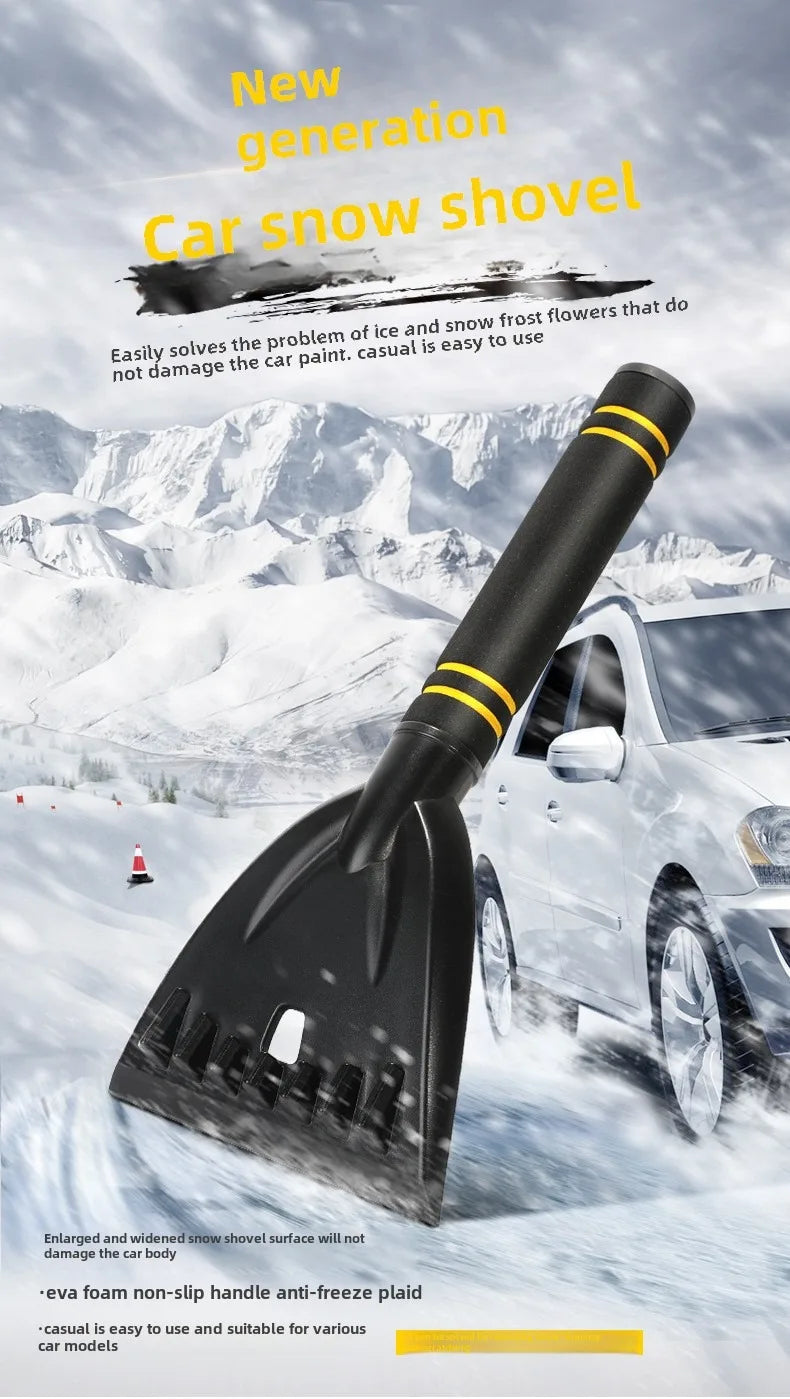 TOFAR Lopata de zăpadă auto multifuncțională pentru dezghețarea sticlei, răzuitor de gheață, măturare a zăpezii, instrument de curățare a parbrizului și ferestrelor de iarnă