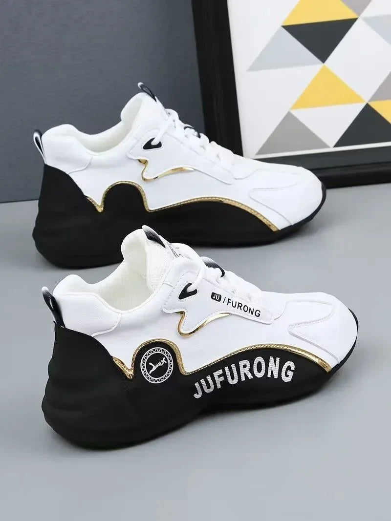 Man 2024 Luxury Sneakers Sports Shoe Women Casual Sneakers Chunky Sneakers Couples New Designer Soft-soled Leather Running Shoes