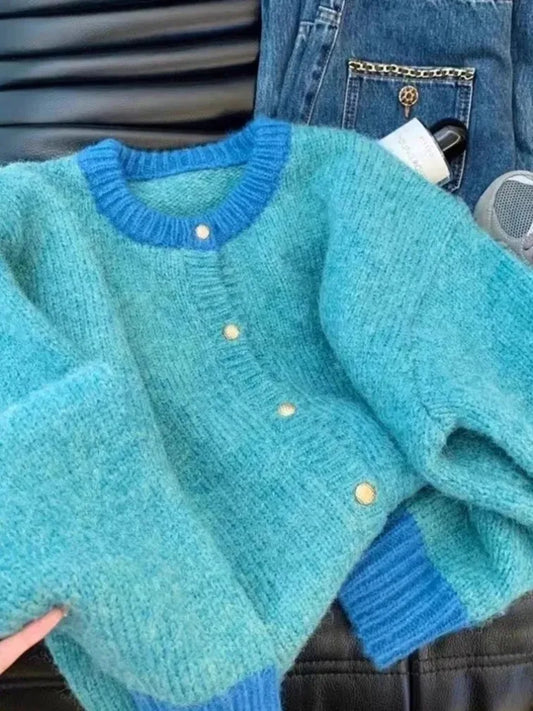 tumao Classic Lose Strickjacke - Damen One Size, Langarm