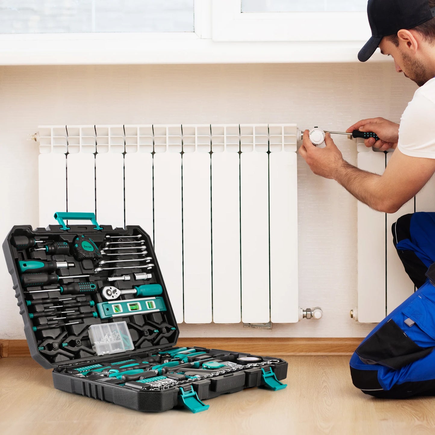 198-teilig Auto-Reparatur-Werkzeug-Set mit Koffer