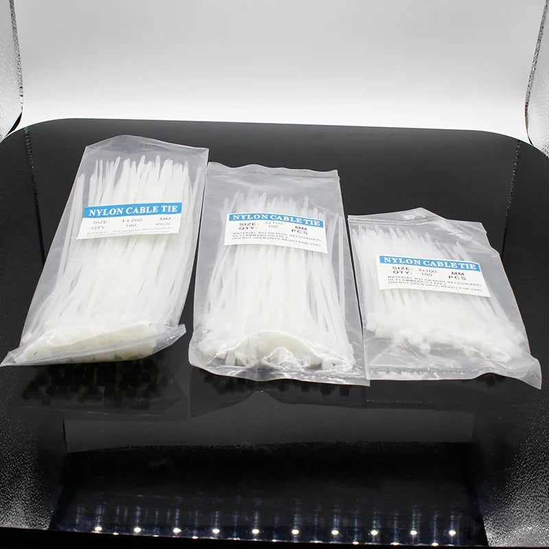 300 Pcs Nylon Kabel Self-locking Plastik Wire Zip Ties Set