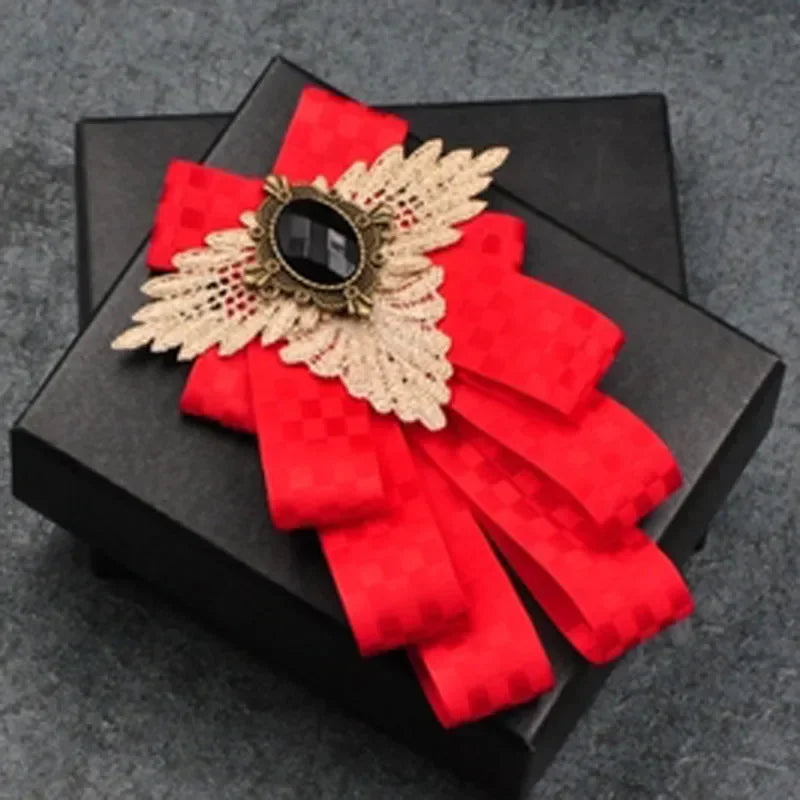 Hochzeits-Set 2025: British New Fashion Men's Wedding Performance Groom - Wedding-Party Flower Collar Bow Tie Pocket Towel Square Set Men Accessories Collection