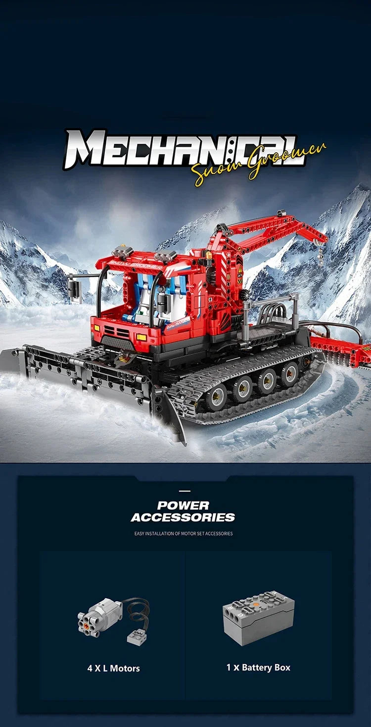 REOBRIX RC Schneefahrzeug Kran - 1100 Teile Akku 2.4G