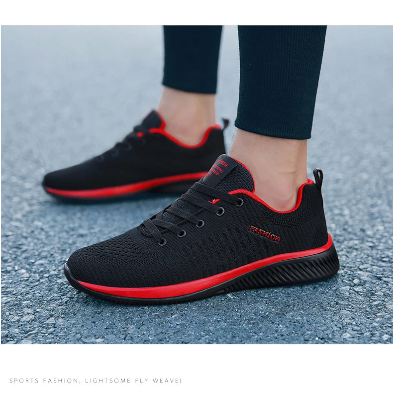 Men Running Walking Knit Shoes Fashion Casual Sneakers Breathable Sport Athletic Lightweight Men Sneakers Casual Shoes
