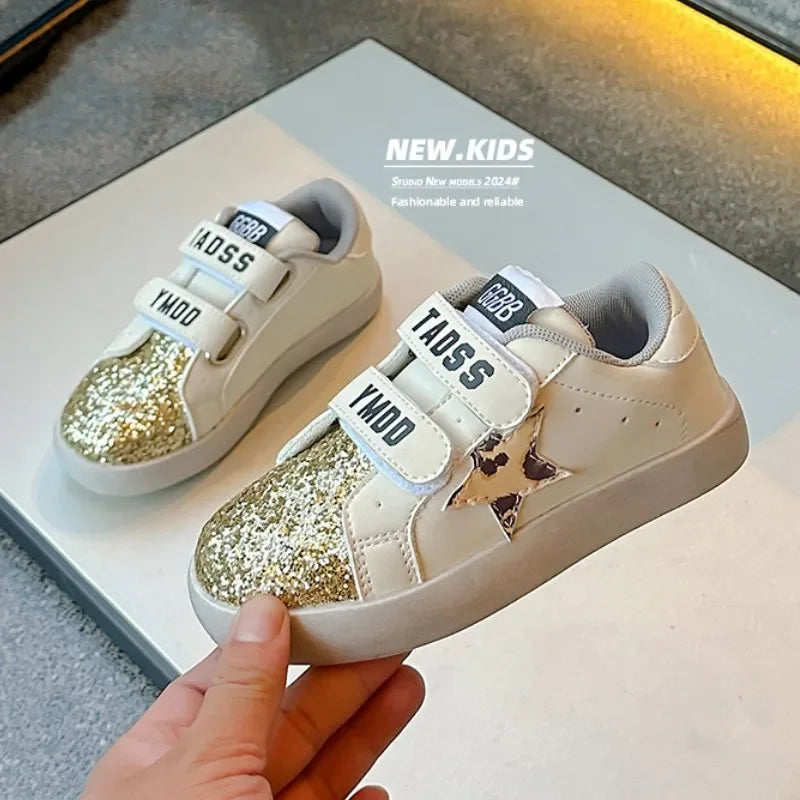 Baby Frühling Herbst 2025 - Mode Sequined Catwalk Style Süße Studenten Sneakers - Flache Vulkanisierte Schuhe Komfortable Kinder 7-13J