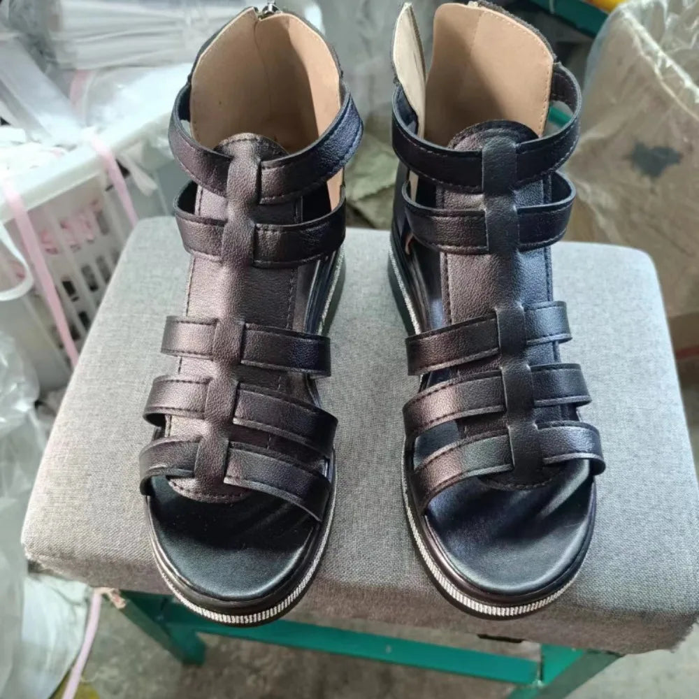 Sandale pentru femei QWPYL cu baretă multiplă - talpă groasă 3-5 cm