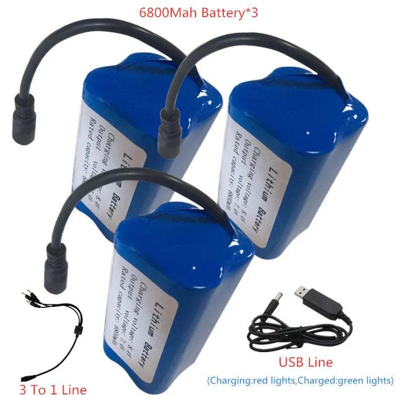 RC-Boot-Akku 2025: 7.4V 13600Mah 6800Mah Battery For V020 V900 2011-5 V007 C18 H18 V18 D18B FX88 - Remote Control RC Fishing Bait Boat Battery Parts Collection