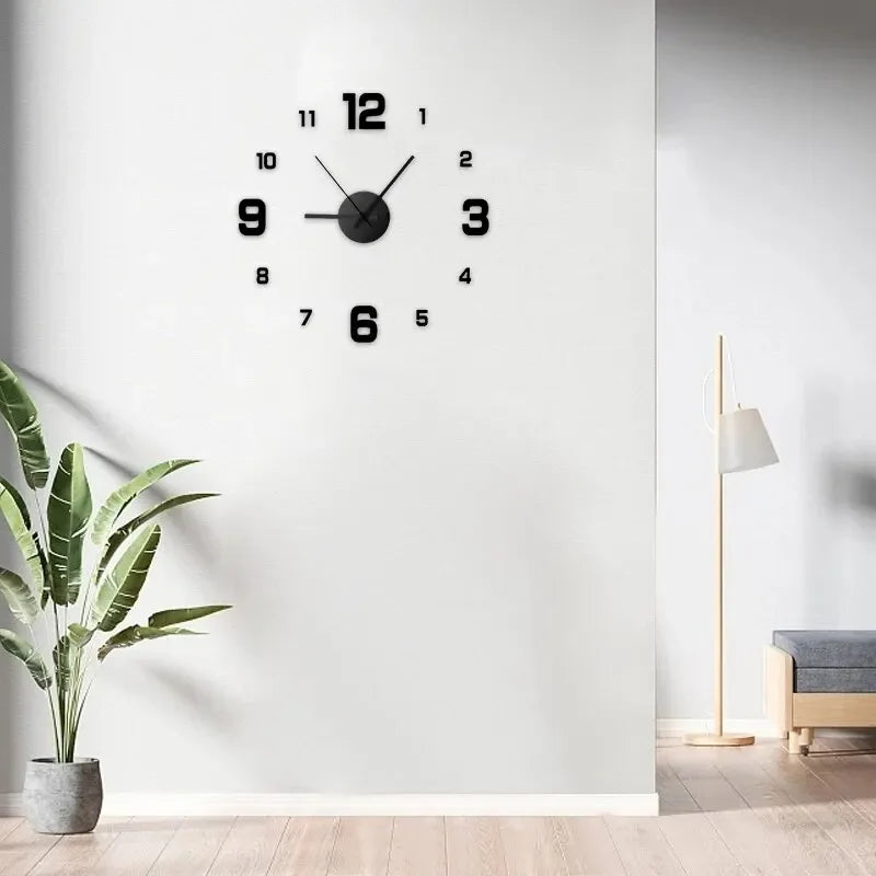 Modern Home Creative Frameless DIY Wall Decoration Wall Decoration Silent Clock Living Room Office Bedroom Wall Decoration Art