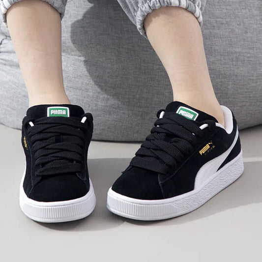 Teniși Puma Black Suede XL - Parte superioară din piele, talpă exterioară din cauciuc, unisex, mărime variabilă
